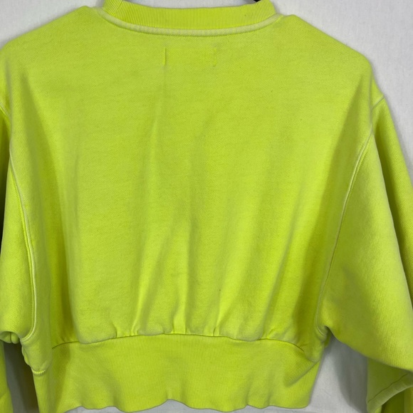 TNA Perkins Sweatshirt Neon Green Sz S - Picture 9 of 10